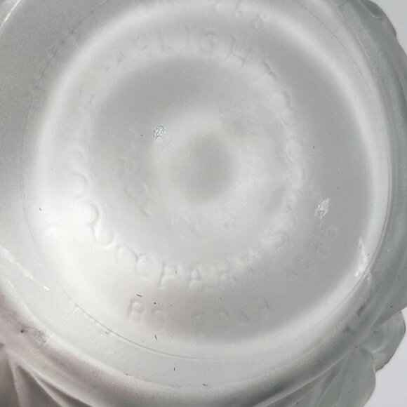 Frosted Glass Lamplight Farms Oil Lamp Embossed Floral Details Clear Chimney VTG - Picture 12 of 12